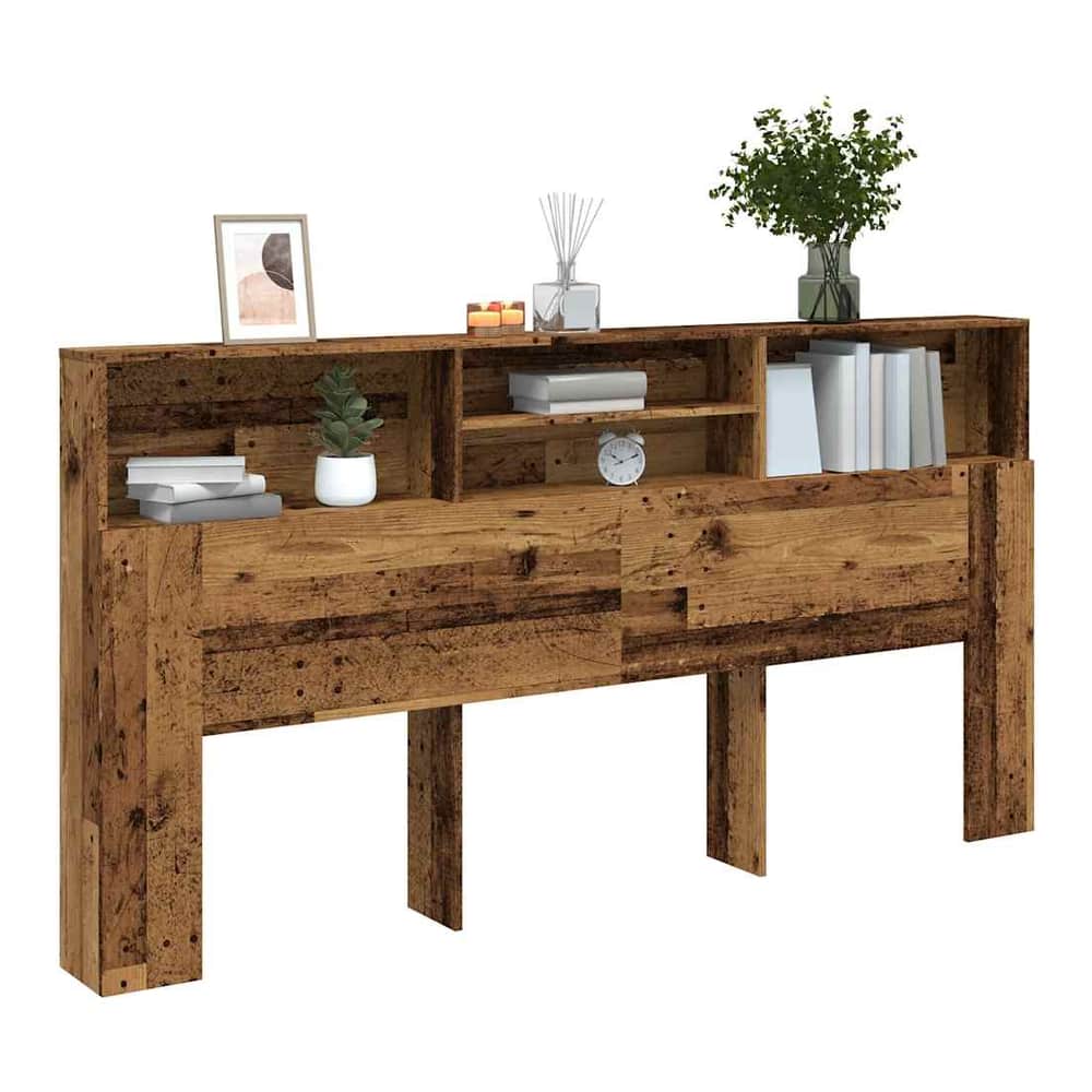 Headboard Cabinet 200x19x103.5 cm Old wood