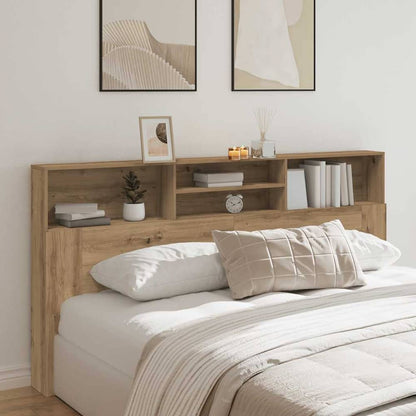 Headboard Cabinet 200x19x103.5 cm Artisan oak
