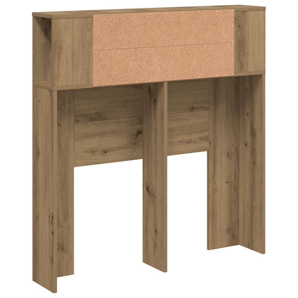 vidaXL Headboard Cabinet Artisan Oak 100x18.5x102.5 cm Engineered Wood 6