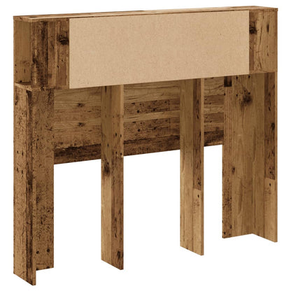vidaXL Headboard Cabinet Old Wood 120x19x104.5 cm Engineered Wood 6