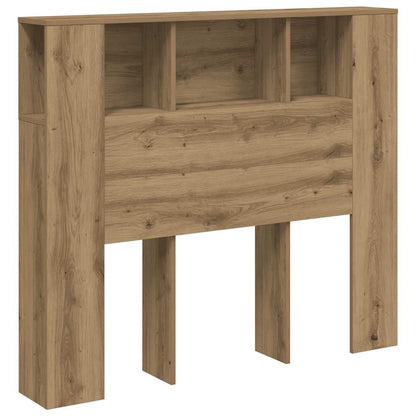vidaXL Headboard Cabinet Artisan Oak 120x19x104.5 cm Engineered Wood 2