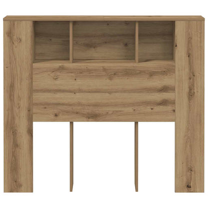 vidaXL Headboard Cabinet Artisan Oak 120x19x104.5 cm Engineered Wood 4