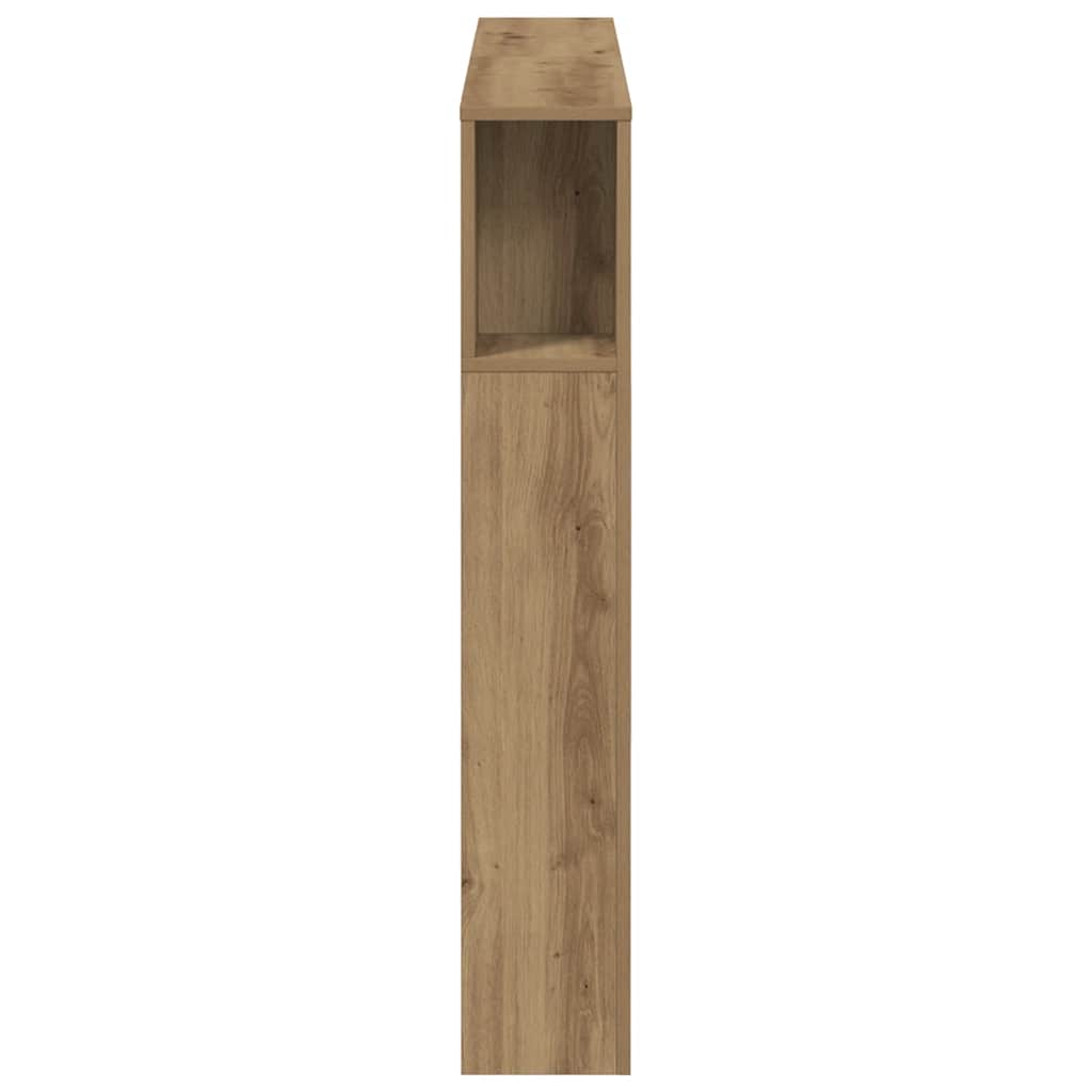 vidaXL Headboard Cabinet Artisan Oak 120x19x104.5 cm Engineered Wood 5