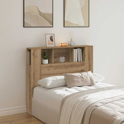 vidaXL Headboard Cabinet Artisan Oak 120x19x104.5 cm Engineered Wood 1