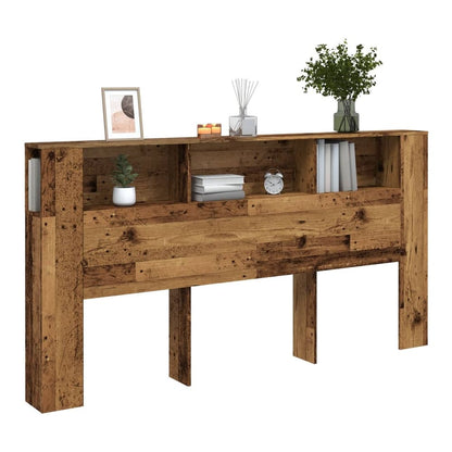 Headboard Cabinet 200x18.5x104.5 cm 200 cm Old wood