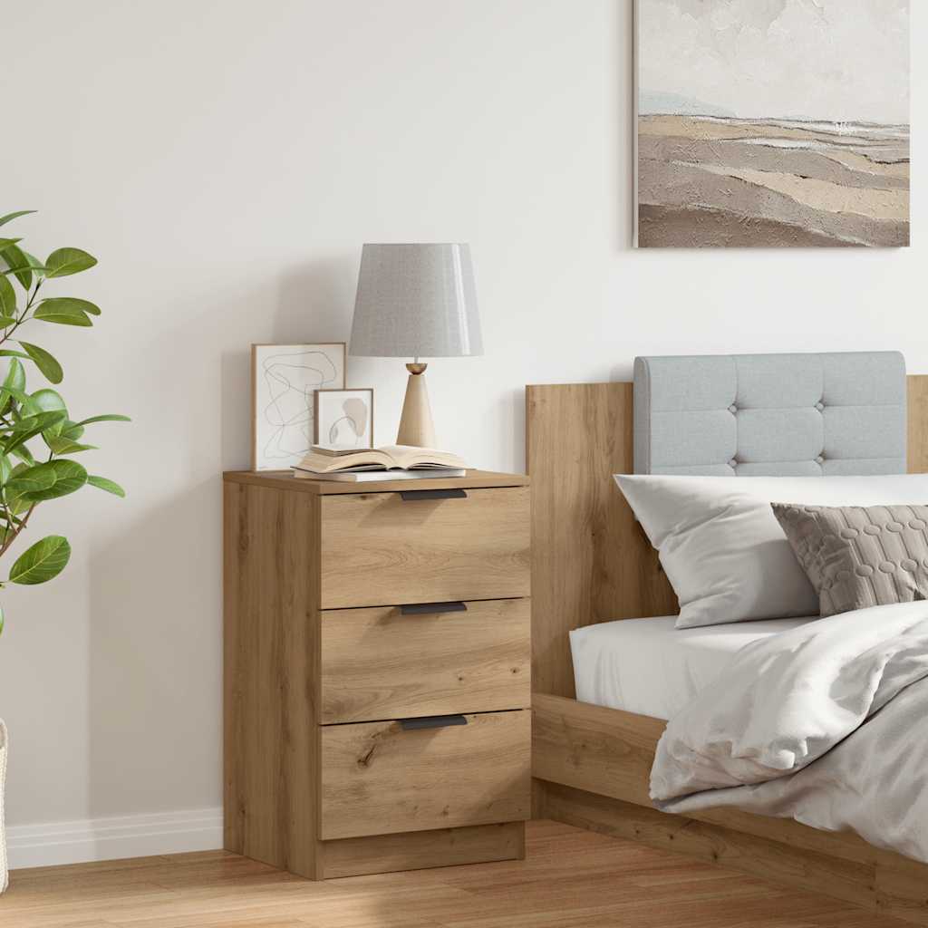 vidaXL Bedside Cabinet Artisan Oak 40x36x65 cm Engineered Wood 1