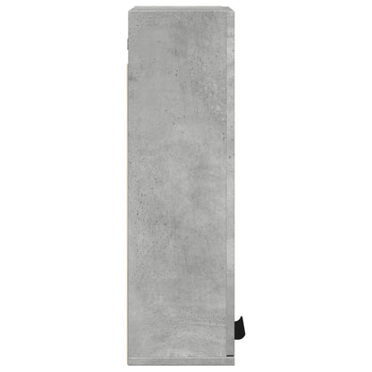 vidaXL Wall-mounted Bathroom Cabinet Concrete Grey 32x20x67 cm 5