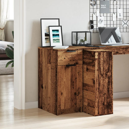 vidaXL Desk Cabinet Old Wood 33x50x75 cm Engineered Wood 3