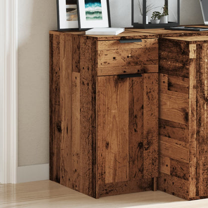 vidaXL Desk Cabinet Old Wood 33x50x75 cm Engineered Wood 4