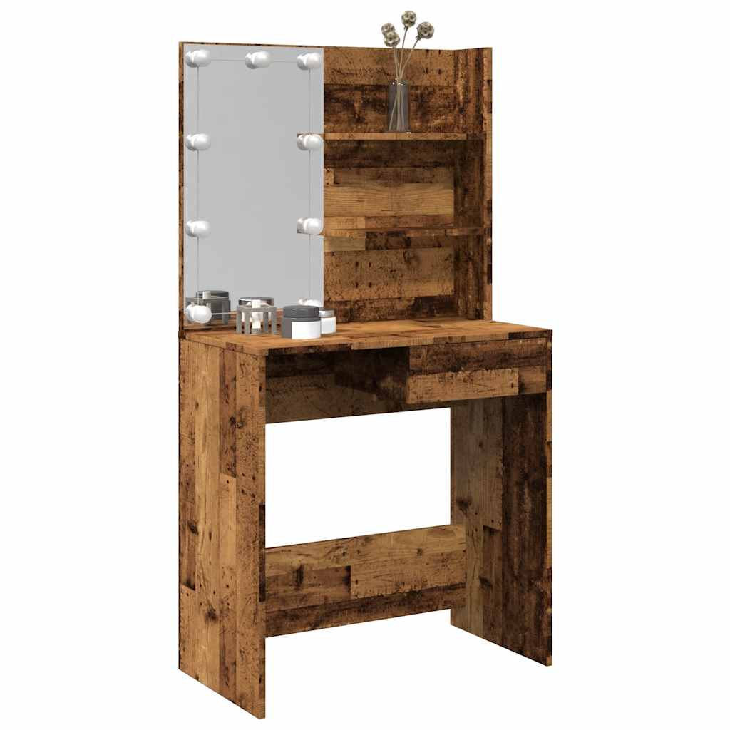 vidaXL Dressing Table with LED 74.5x40x141 cm