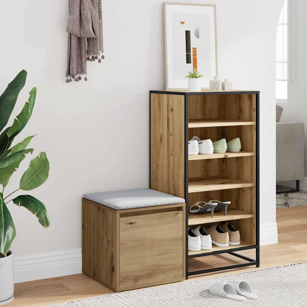vidaXL Box Drawer Artisan Oak 40.5x40x40 cm Engineered Wood 3