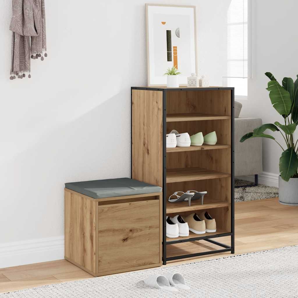 vidaXL Box Drawer Artisan Oak 40.5x40x40 cm Engineered Wood 1