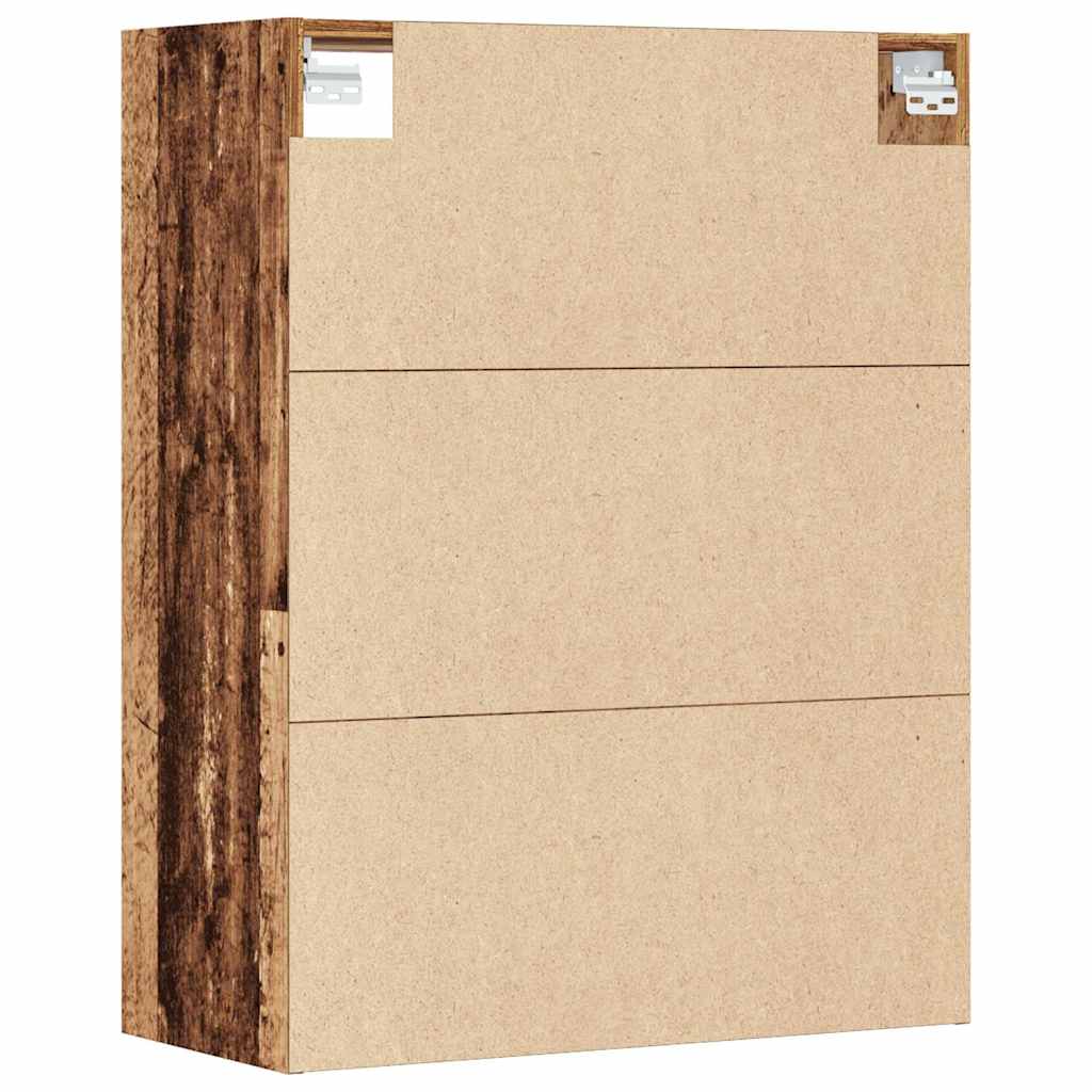 vidaXL Hanging Wall Cabinet Old Wood 69.5x32.5x90 cm 6