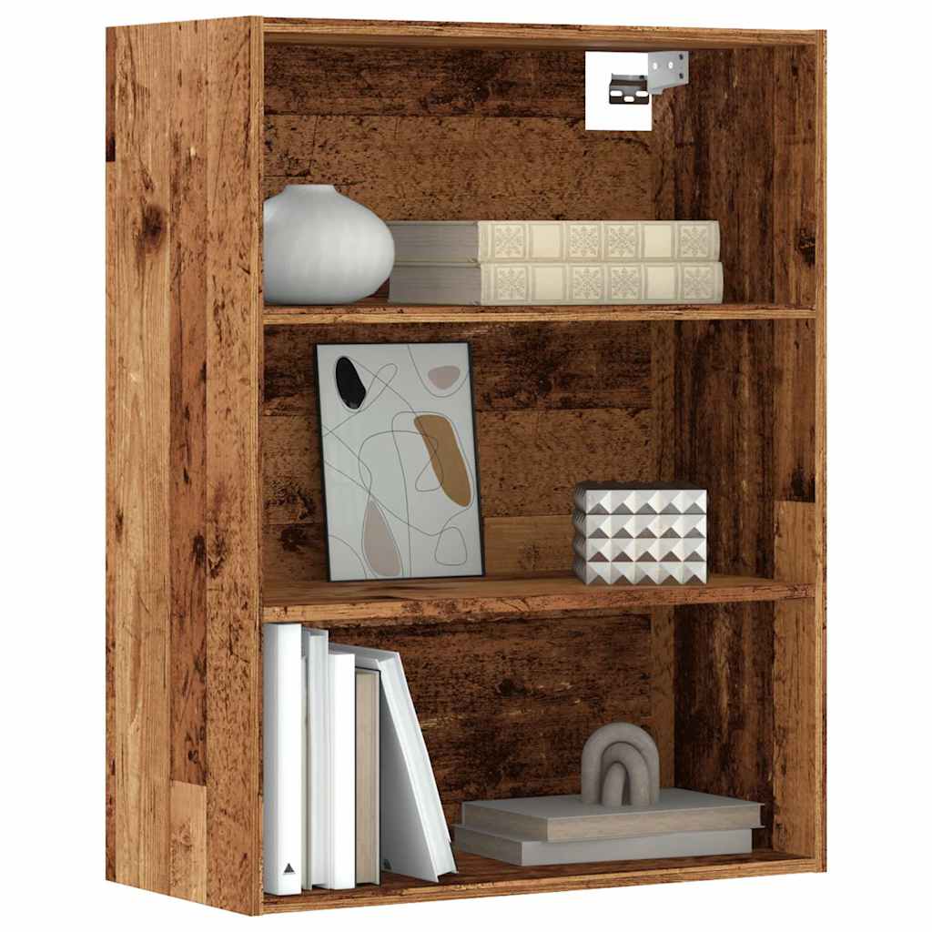 vidaXL Hanging Wall Cabinet Old Wood 69.5x32.5x90 cm 1