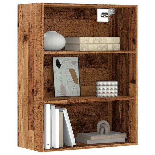 vidaXL Hanging Wall Cabinet Old Wood 69.5x32.5x90 cm 1