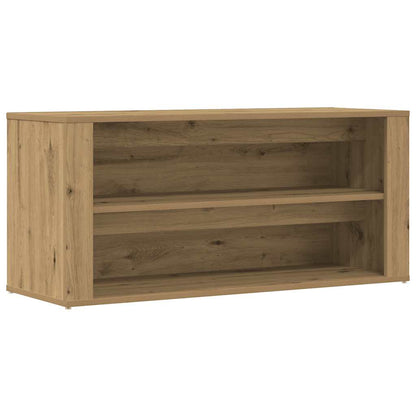 vidaXL Shoe Bench Artisan Oak 100x35x45 cm Engineered Wood 2