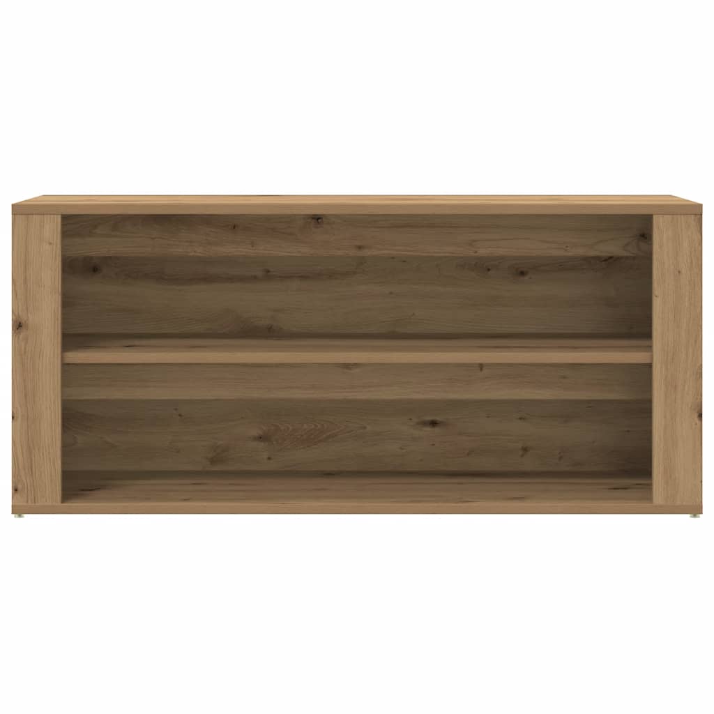 vidaXL Shoe Bench Artisan Oak 100x35x45 cm Engineered Wood 4