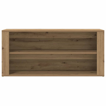 vidaXL Shoe Bench Artisan Oak 100x35x45 cm Engineered Wood 4