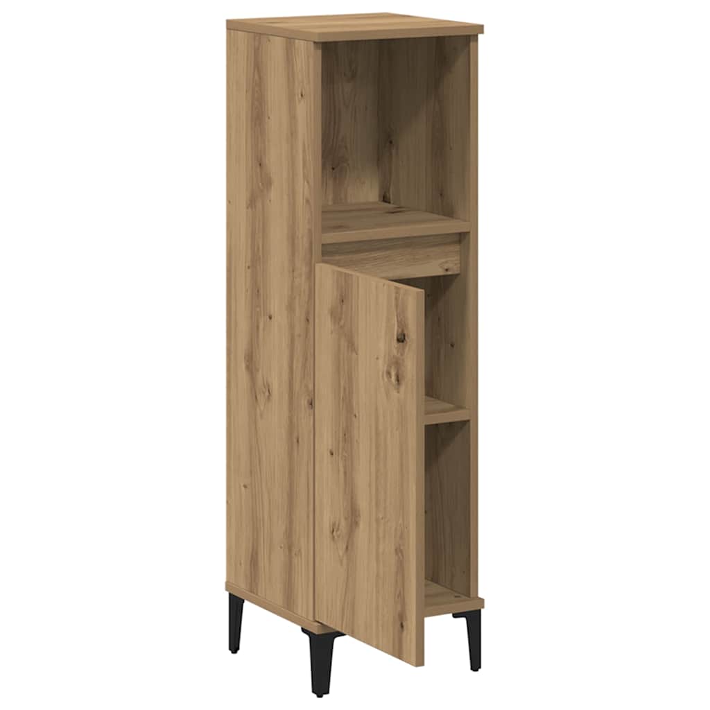 vidaXL Bathroom Cabinet Artisan Oak 30x30x100 cm Engineered Wood 4