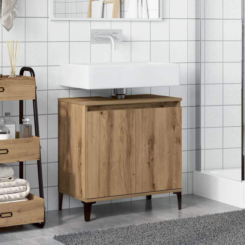 vidaXL Sink Cabinet Artisan Oak 58x33x60 cm Engineered Wood 3