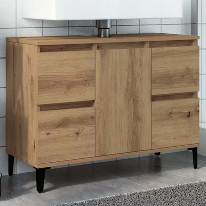 Sink Cabinet 80x33x60 cm Engineered Wood Artisan oak