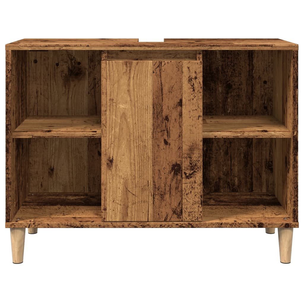 vidaXL Bathroom Cabinet Old Wood 80x33x60 cm Engineered Wood 5