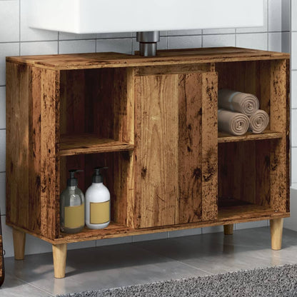 vidaXL Bathroom Cabinet Old Wood 80x33x60 cm Engineered Wood 1