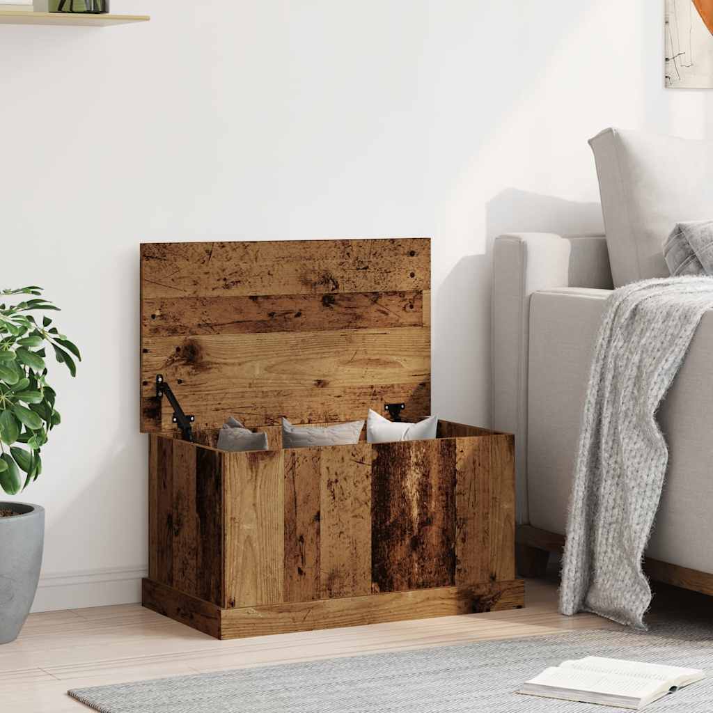 vidaXL Storage Box Old Wood 70x40x38 cm Engineered Wood 3
