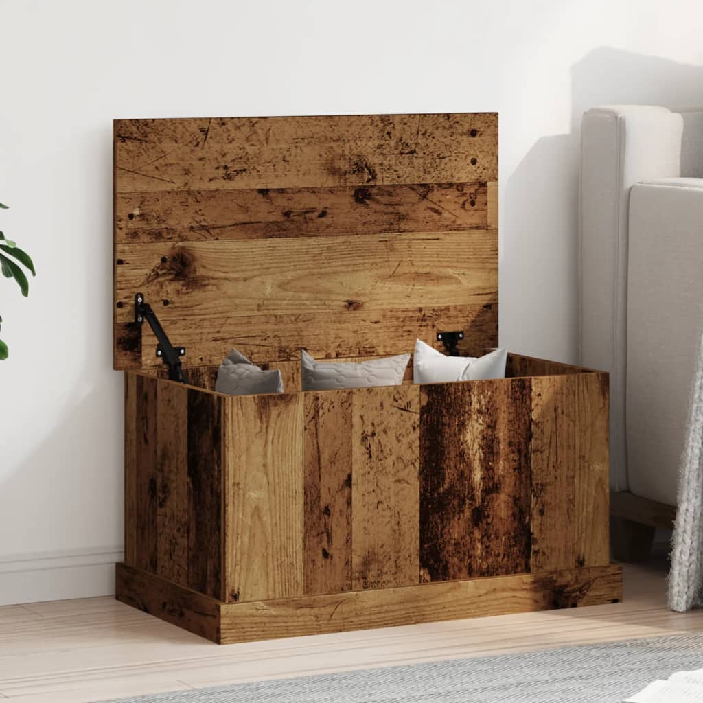 vidaXL Storage Box Old Wood 70x40x38 cm Engineered Wood 1