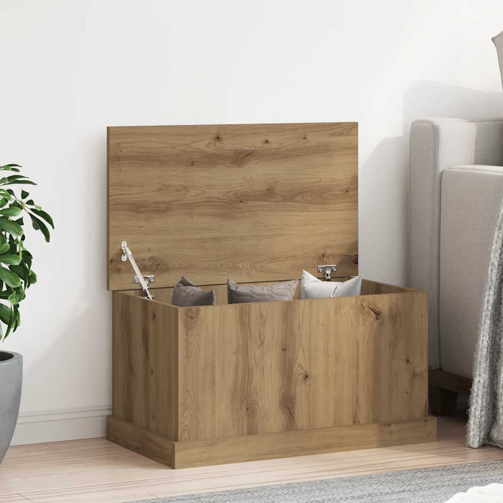 vidaXL Storage Box Artisan Oak 70x40x38 cm Engineered Wood 5