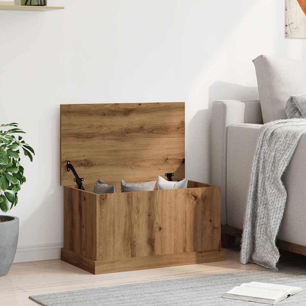 vidaXL Storage Box Artisan Oak 70x40x38 cm Engineered Wood 1