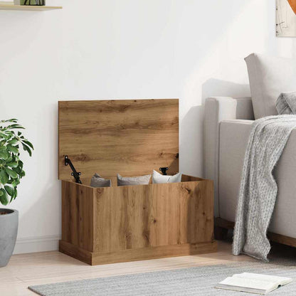 vidaXL Storage Box Artisan Oak 70x40x38 cm Engineered Wood 1