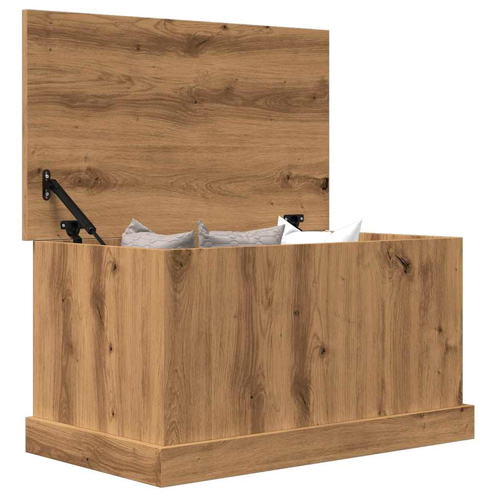 vidaXL Storage Box Artisan Oak 70x40x38 cm Engineered Wood 3