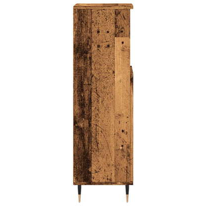 vidaXL Bathroom Cabinet Old Wood 30x30x100 cm Engineered Wood 5
