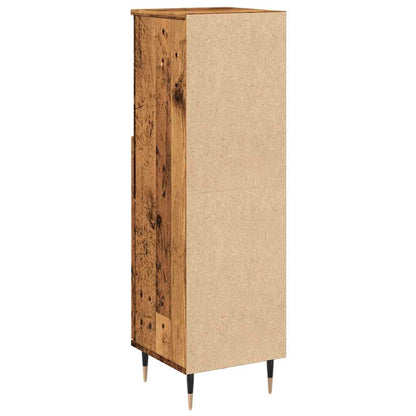 vidaXL Bathroom Cabinet Old Wood 30x30x100 cm Engineered Wood 6