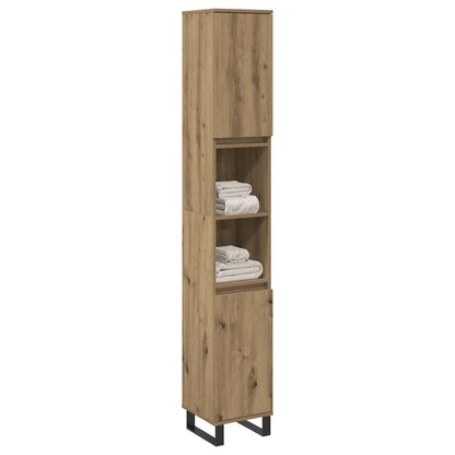 vidaXL Bathroom Cabinet Artisan Oak 30x30x100 cm Engineered Wood 3