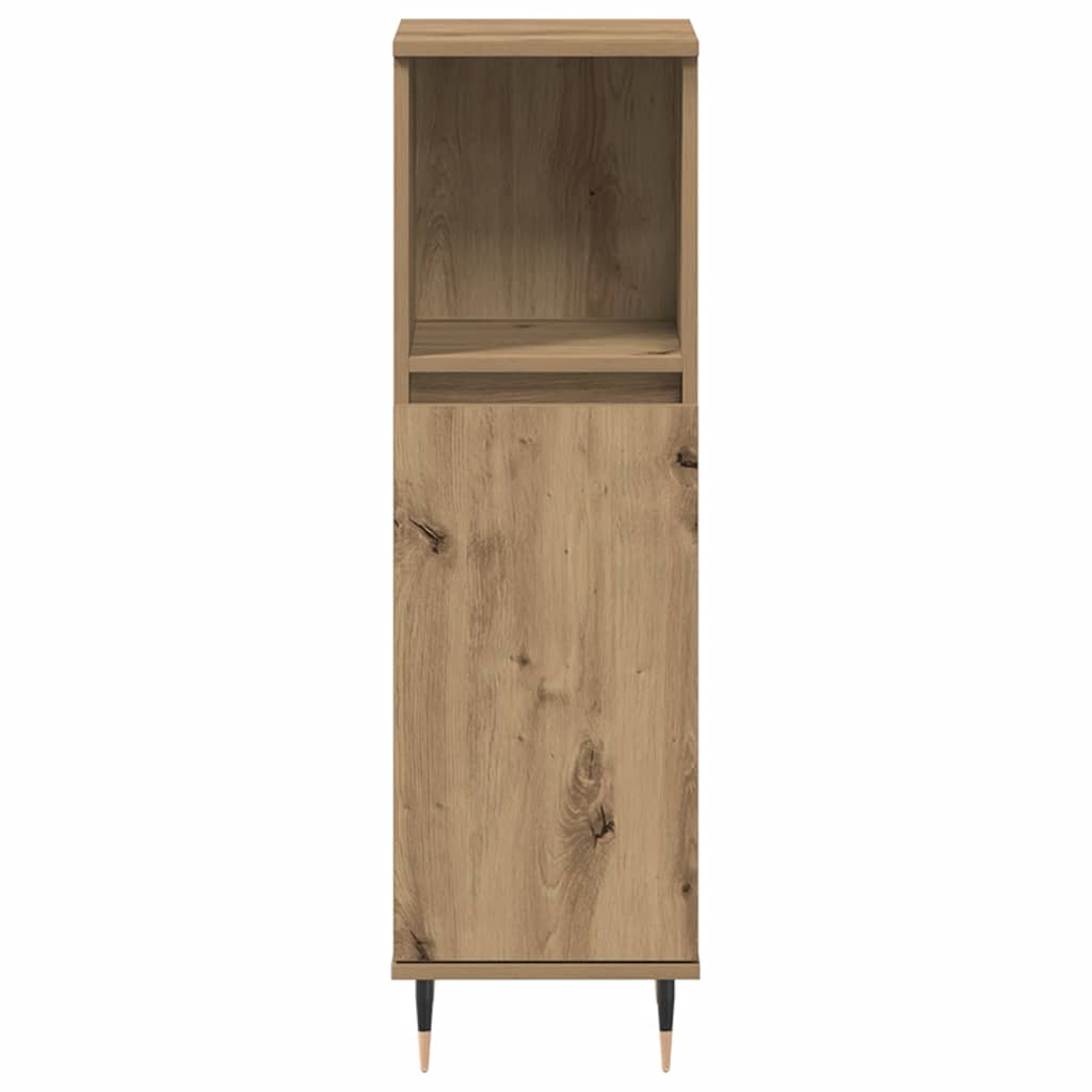 vidaXL Bathroom Cabinet Artisan Oak 30x30x100 cm Engineered Wood 4