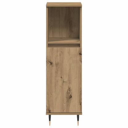 vidaXL Bathroom Cabinet Artisan Oak 30x30x100 cm Engineered Wood 4