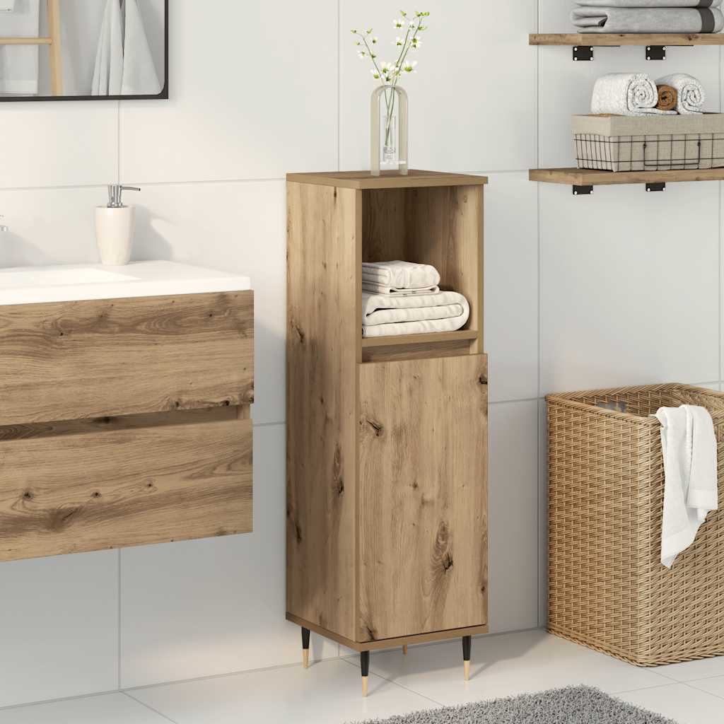 vidaXL Bathroom Cabinet Artisan Oak 30x30x100 cm Engineered Wood 1