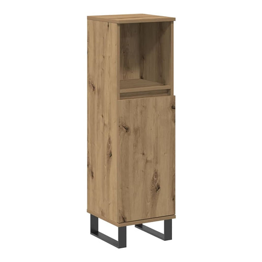 Bathroom Cabinet 30x30x100 cm Engineered Wood Artisan oak