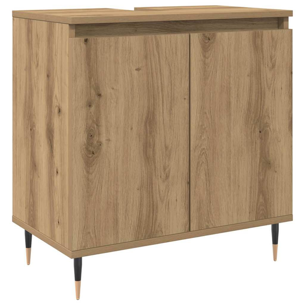 vidaXL Bathroom Cabinet Artisan Oak 58x33x60 cm Engineered Wood 2
