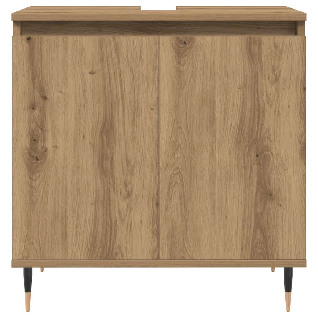 vidaXL Bathroom Cabinet Artisan Oak 58x33x60 cm Engineered Wood 4