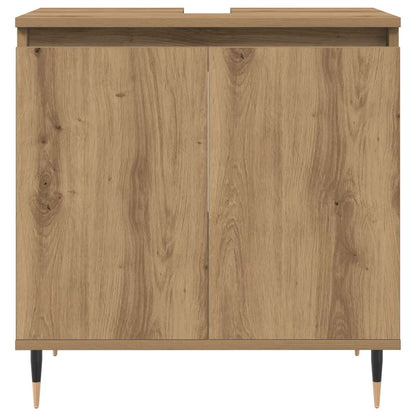 vidaXL Bathroom Cabinet Artisan Oak 58x33x60 cm Engineered Wood 4