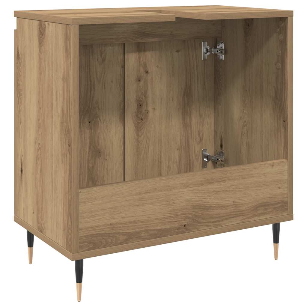 vidaXL Bathroom Cabinet Artisan Oak 58x33x60 cm Engineered Wood 6