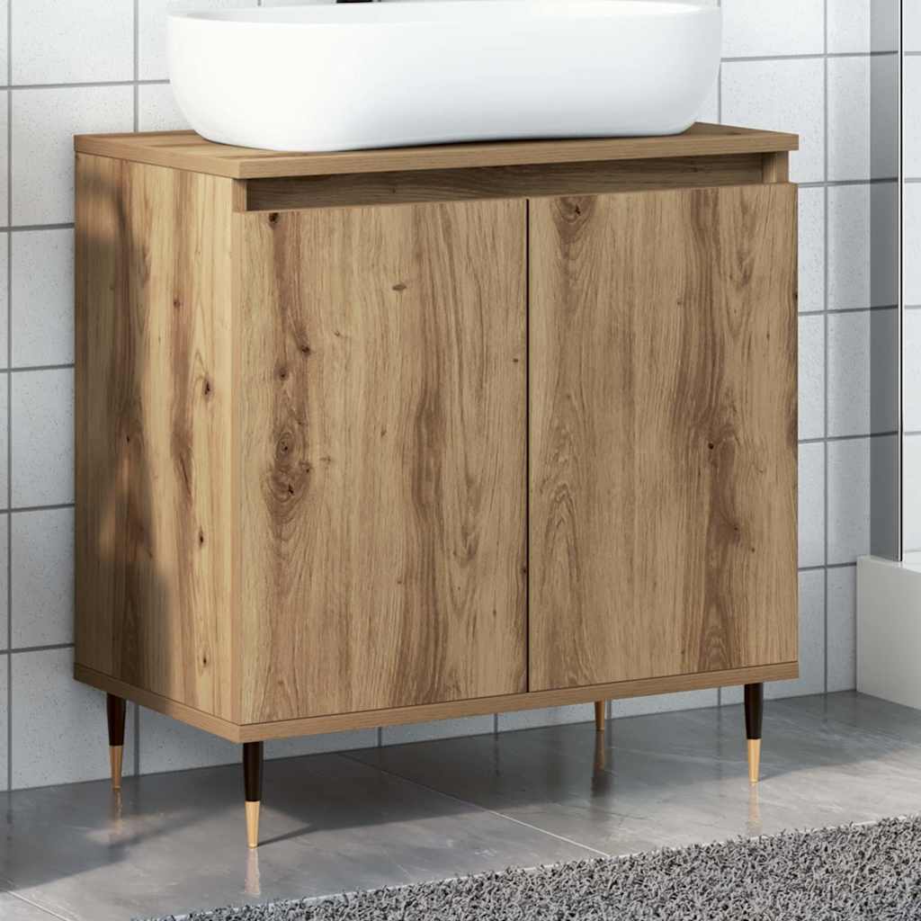 vidaXL Bathroom Cabinet Artisan Oak 58x33x60 cm Engineered Wood 1