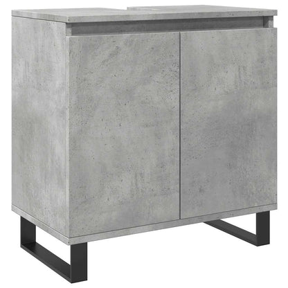 vidaXL Bathroom Cabinet Concrete Grey 58x33x60 cm Engineered Wood 2