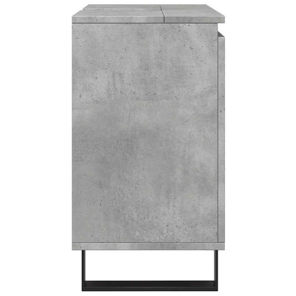 vidaXL Bathroom Cabinet Concrete Grey 58x33x60 cm Engineered Wood 5