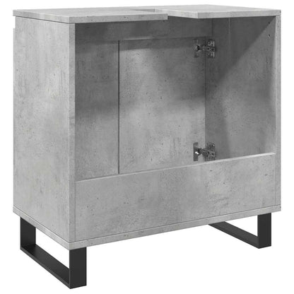 vidaXL Bathroom Cabinet Concrete Grey 58x33x60 cm Engineered Wood 6