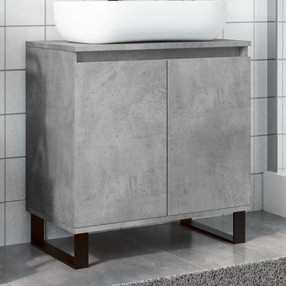 vidaXL Bathroom Cabinet Concrete Grey 58x33x60 cm Engineered Wood 1