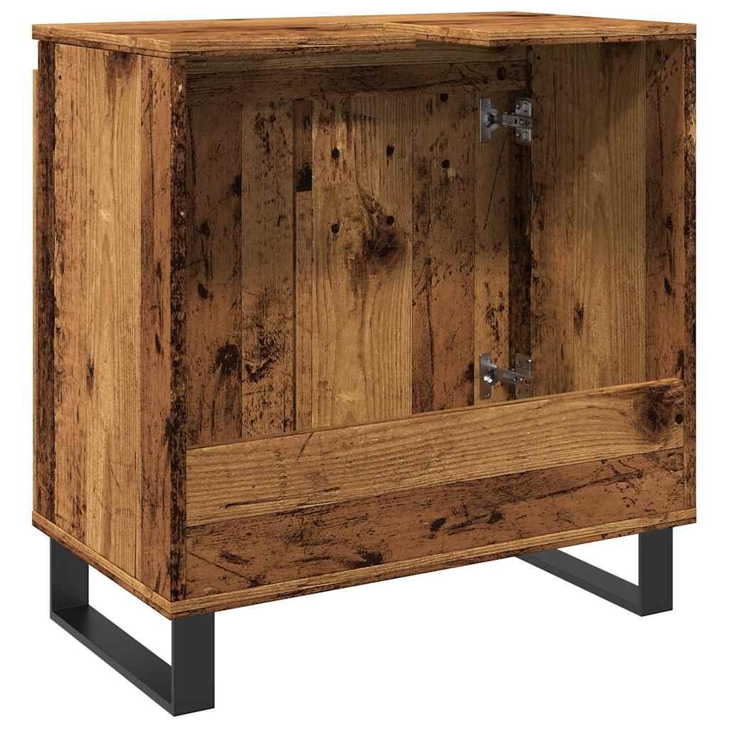 vidaXL Bathroom Cabinet Old Wood 58x33x60 cm Engineered Wood 6